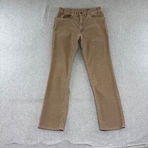 Levis 519 Corduroy Pants Mens 31x30 Tan Vintage 70s 80s Slim Straight